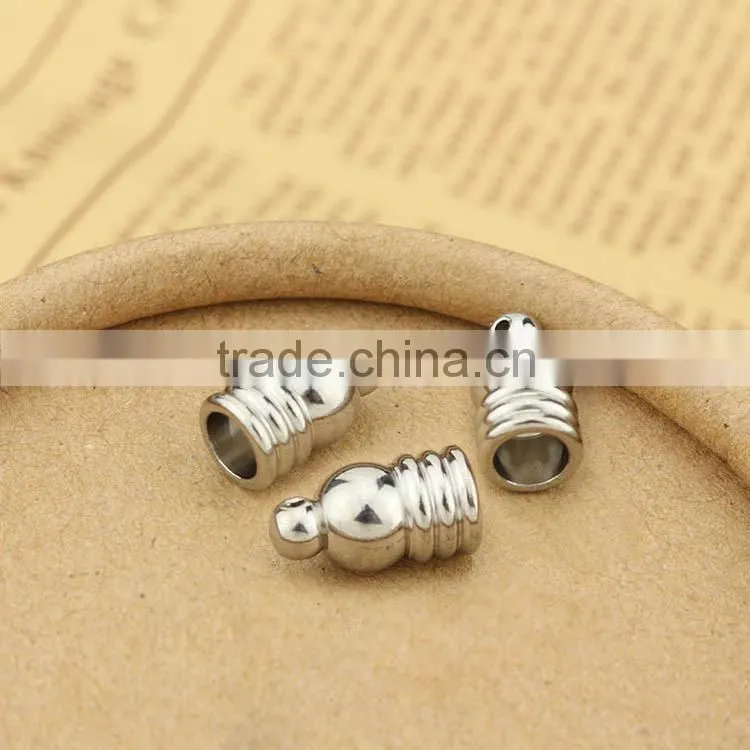 CZ6549 mirco cz pave end caps with hooks, end caps for jewelry or tassels