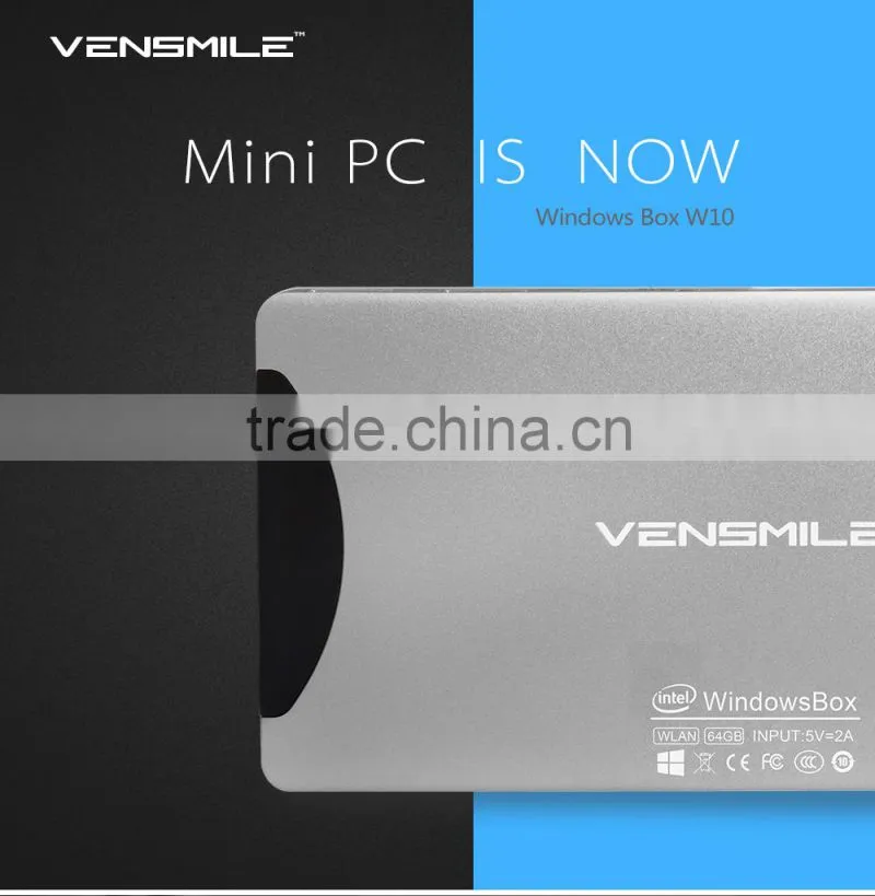 Vensmile 2GB 64GB W10 mini pc with bluetooth 5g/2.4g Built-in 3000mA Vensmile win 10 Intel mini pc Vensmile
