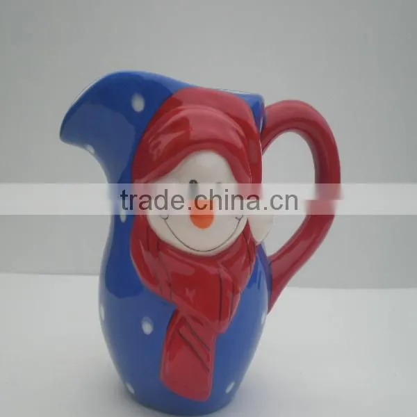 ceramic snowman water jug