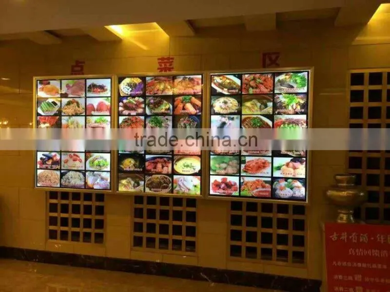 Edgelight CF7 magnetic led menu light box restaurant equipment