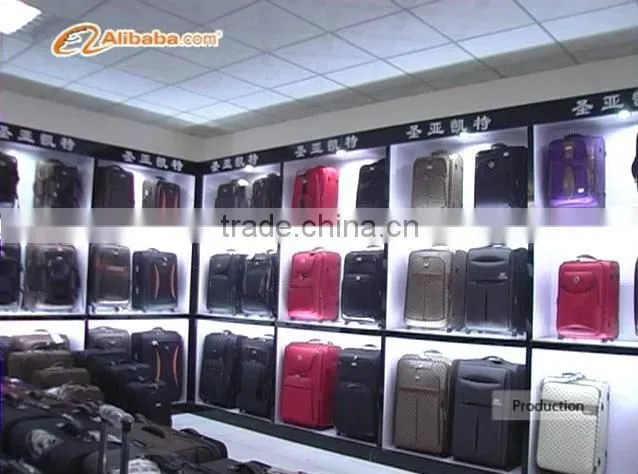 Hot selling two wheels fashion soft trolly luggage bag