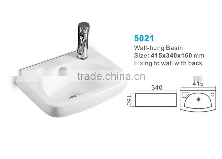 Ceramic wall hung basin sanitary ware art basin