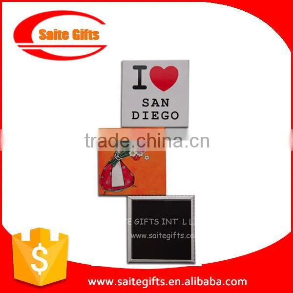 Souvenir customized offset printed tinplate photo magnet