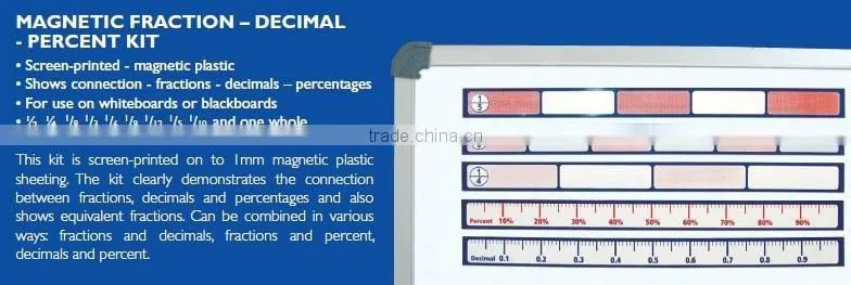 Magnetic Teaching Aid Magnetic fraction-Decimal-Percent Kit