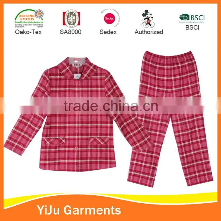 Lady christmas red good quality comfortable well wearing pajiama sleepwear set