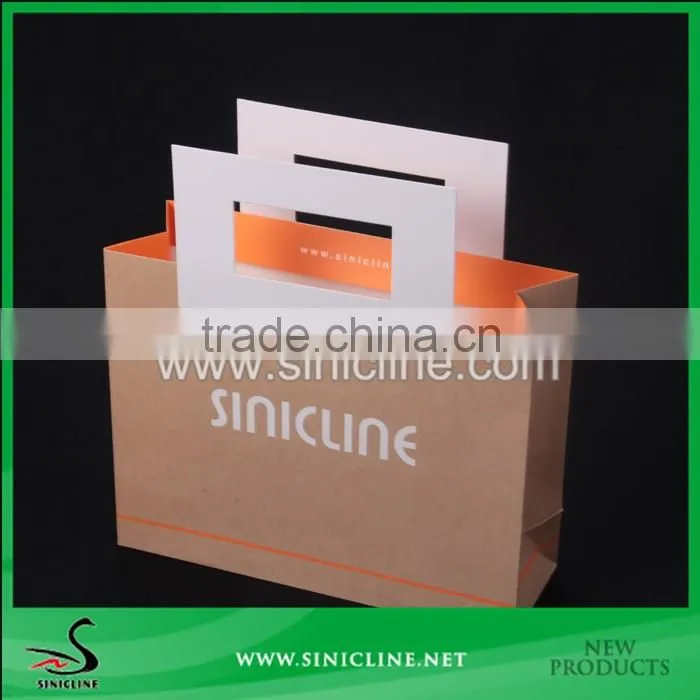 Sinicline Special Handle Design Printed Kraft Bags Factory