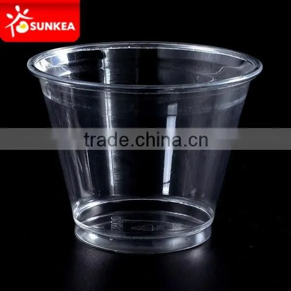 Food grade clear PET plastic swirl cup