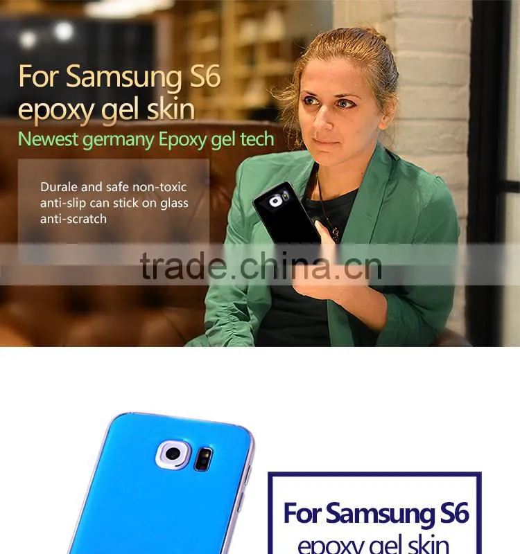 precision technology cell phone epoxy gel sticker for samsung s6