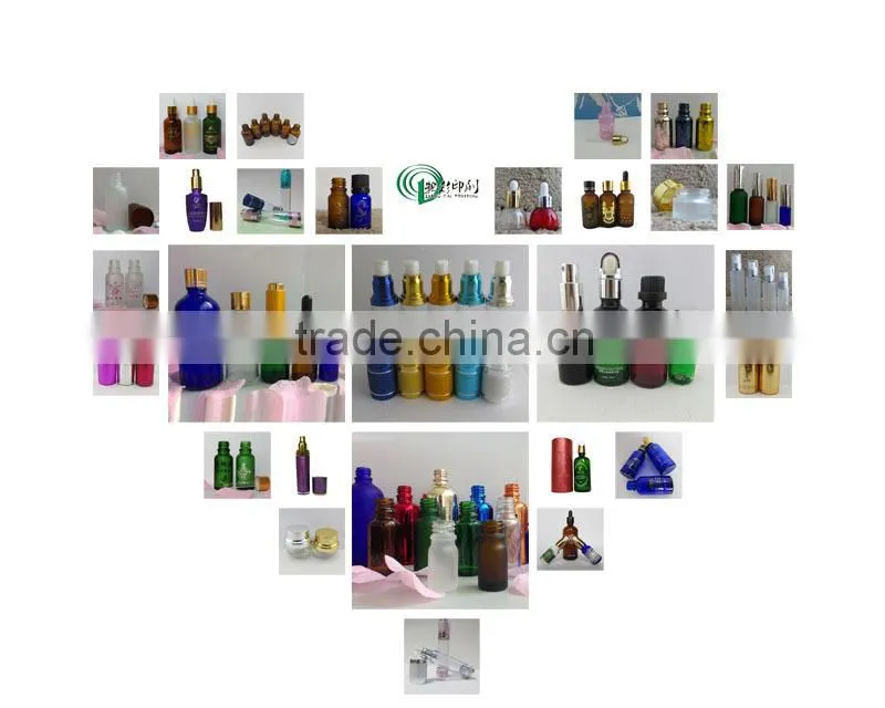 20/30/50ml colored boston round bottle with glass dropper & pump cap for olive oil