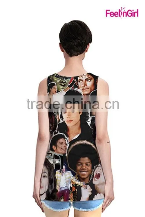 New Style Womens Wholesale Colorful Print Tank Tops