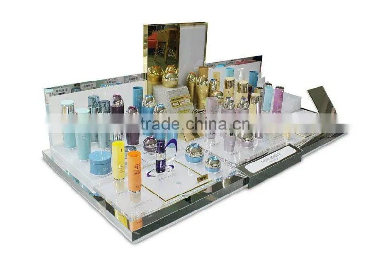 Professional china retail Customized Acrylic cosmetic product display stands with Experienced Factory Made