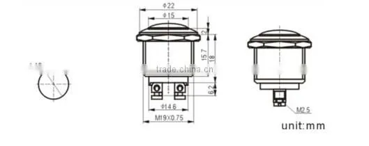 PBS-28B 19mm waterproof switch metal dome switch 19mm push button switch(FBELE)