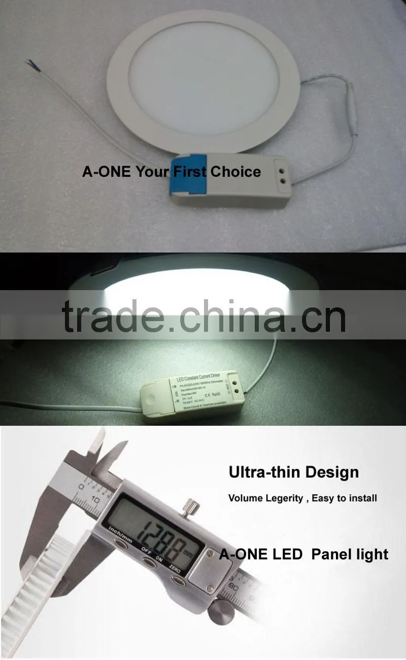2014 80lm/w wholesale price factory direct sale square round led panel ceiling light
