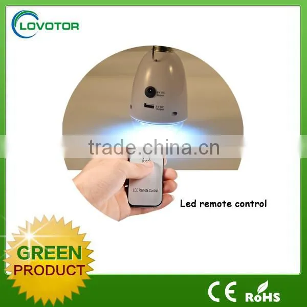 Energy saving lamp rechargeable light bulb with 2w solar panel
