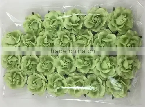 Soft Green ,Large Handmade Mulberry Paper Flower, Wedding Party, Scrap-booking Crafts