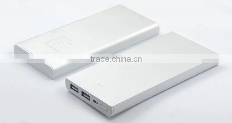 Silver 12000mah wst power bank li-polymer battery best quality and competitive price 12000mah