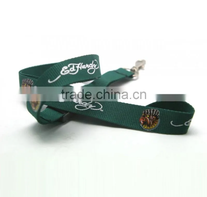 Custom screen printing white led lanyard with badge holder
