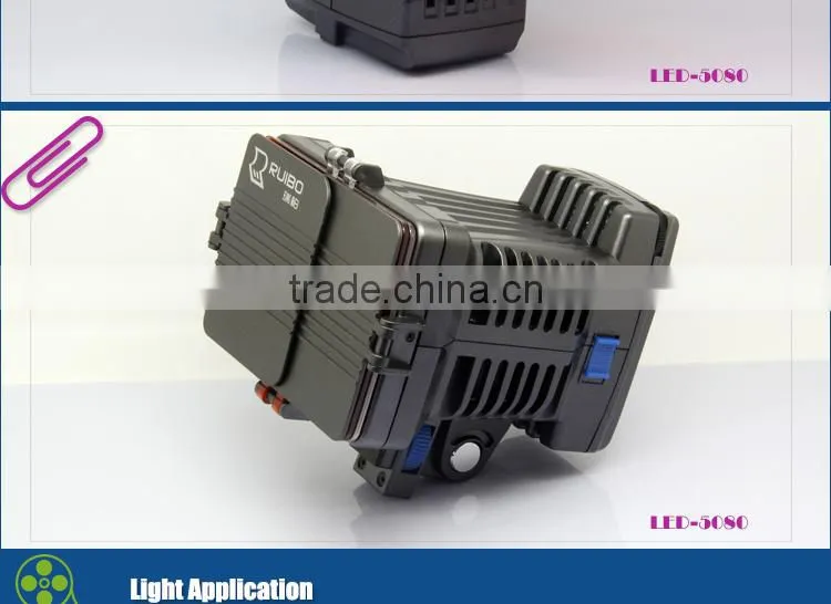 Most hot selling LED video light LED-5080 8 leds photography lighting with F970 battery