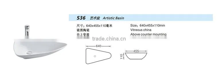 China suplier cabinet wash hand basin price S36