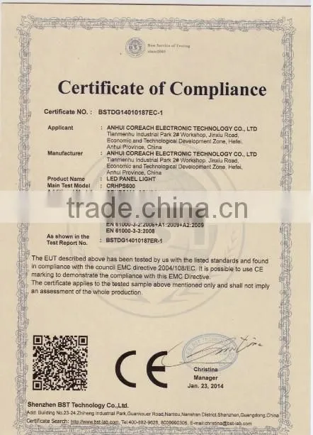 High brightness and ultra thin led round panel light