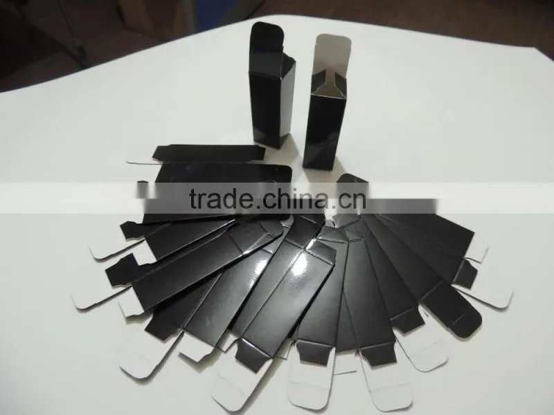 cardboard paper box with full black printed