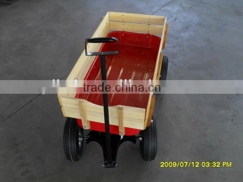 pull along trailer wagon Woody cart trolley