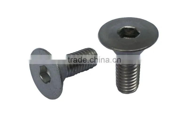 Big Head A4 Stainless Steel Screw Full Threaded Hexagon Flat Countersunk Head Machine Screw With Different Size Are Acceptable
