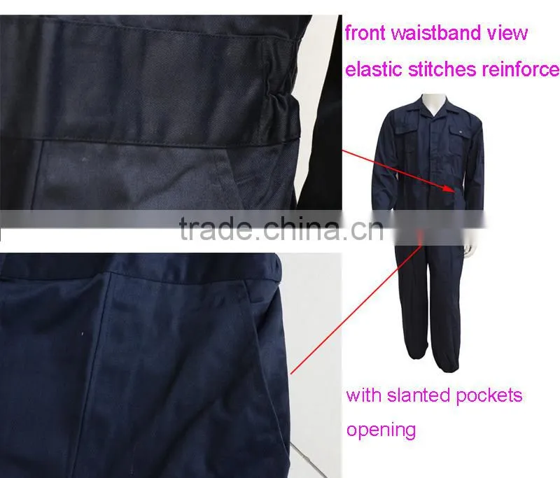Polyester & 35% Cotton 220gsm Fabric Twill Industrial Fireproof Safety Uniforms Workwear for Mechanic Mens