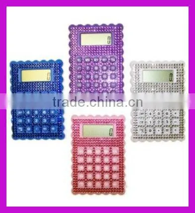School hot selling crystal desk calculator for students BY 1857