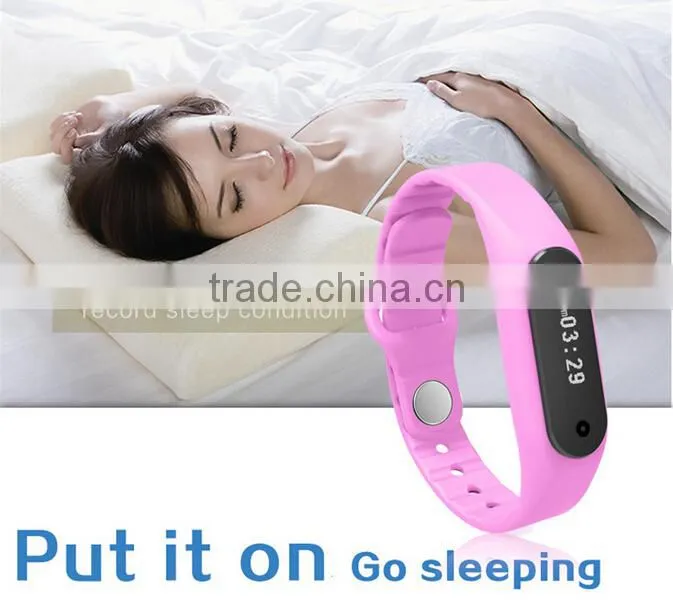 2015 newest xiaomi e06 smart bracelet/wristband touch screen fitness wearable for iOS and android smartphone