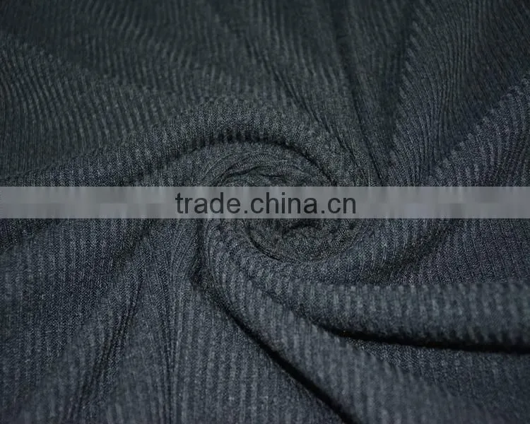 Jiufan Textile Hot Sale Plain Dyed 2*2 RIB Knitted Fabric Rayon Polyester Spandex Fabric