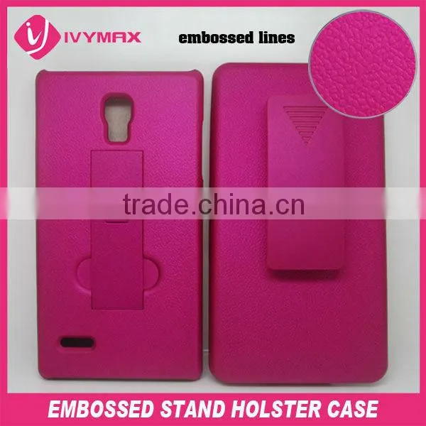 new embossed holster combo case for lg optimus p769 L9 phone case