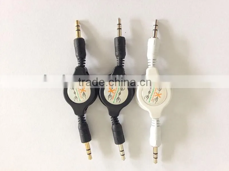 Hi-quality usb 2.0 male stereo audio video cable car audio aux 3.5mm usb cable