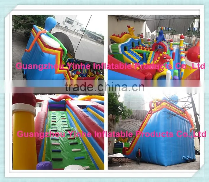 2014 new design kids large birds inflatable playground slide