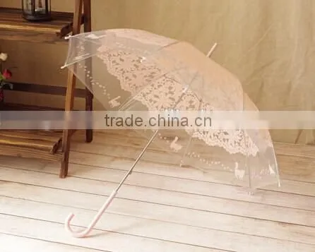 factory custom wholesale lovely kids silk screen transparent umbrella