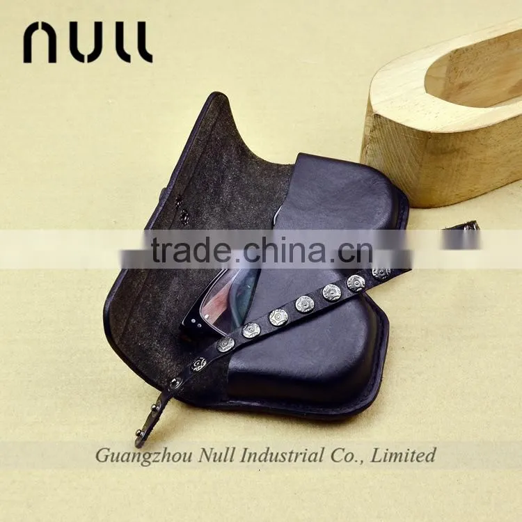 wholesale custom folding leather glasses case