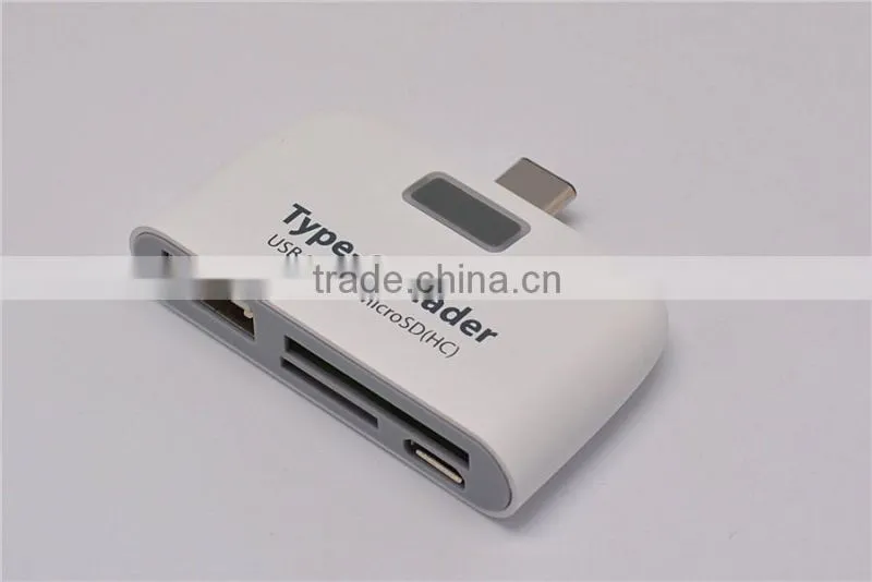 USB 3.1 Type C OTG USB TF SD MMC Micro USB Charging Card Reader COMBO HUB Adapter Support Phone and PC