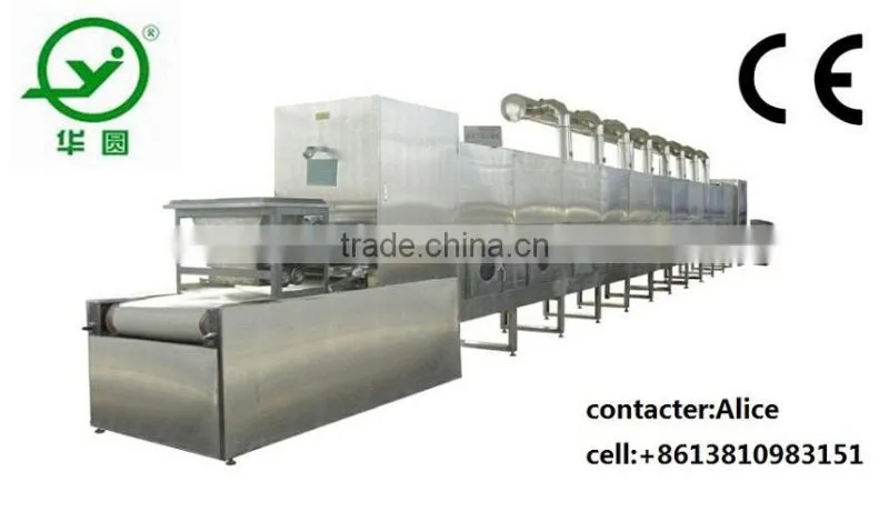 industrial continous feeding microwave coffee bean/nuts roasting machine