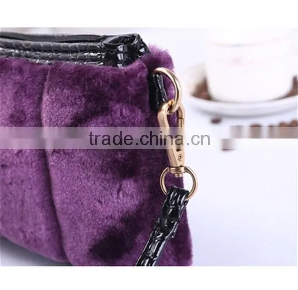 Celebrity Luxury Winter Evening Handbag Single faux fur bag