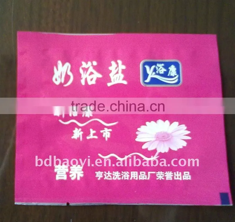 excellent printing small plastic bag for bath salts 12x7cm