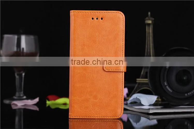 Factory direct selling crystal grain leather mobile phone case for iphone 6