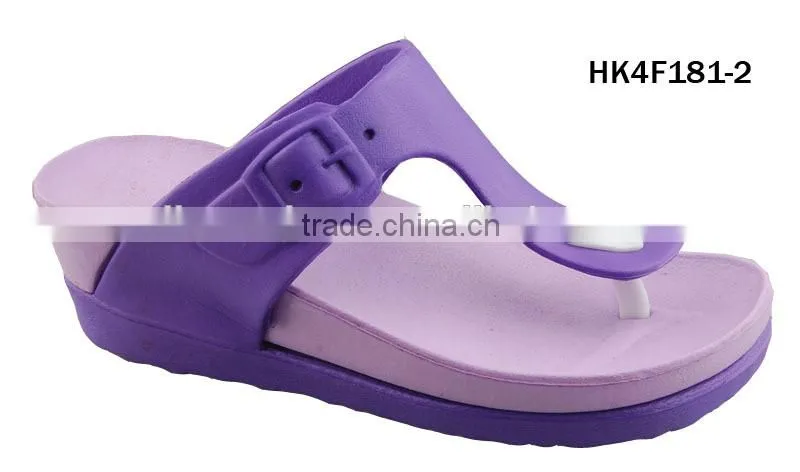 eva injection women wedge flip flops,more color eva flip flop for women,simple design high eva shoes for women