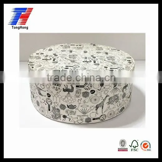 New arrival custom round gift box cardboard for flower bouquets packaging