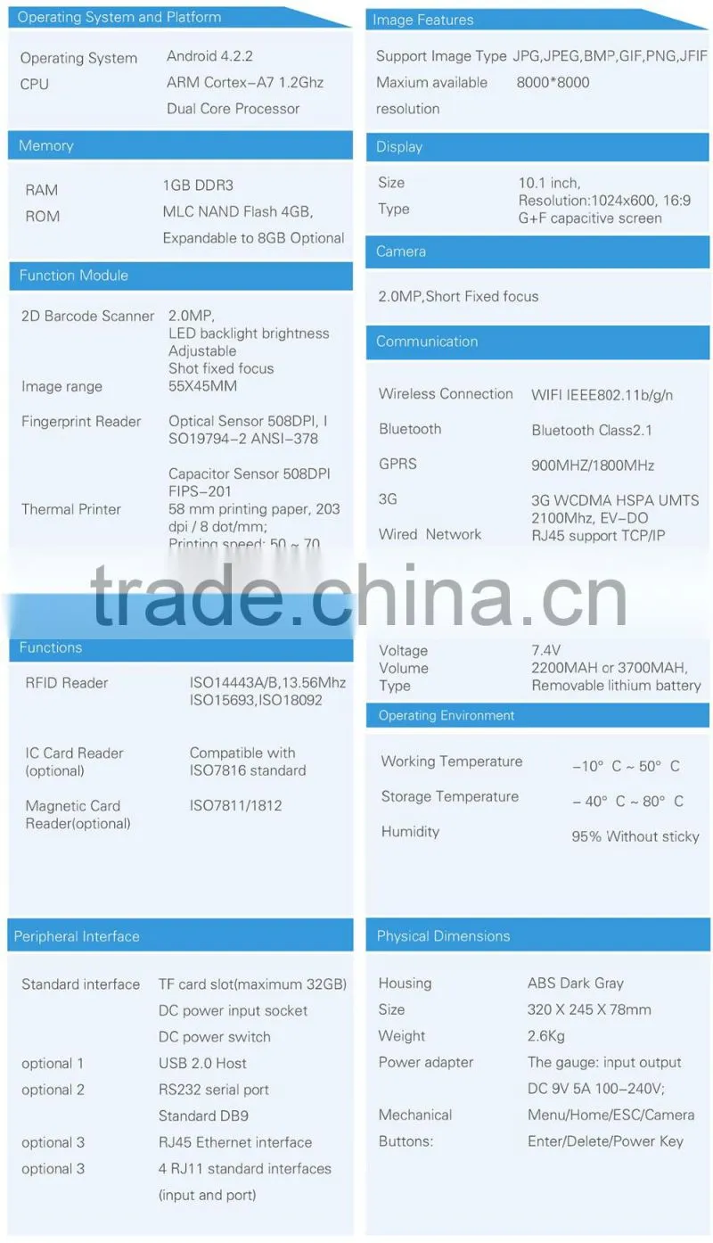 Cheap Touch Screen All In One POS Billing Machine Support 3G WIFI Barcode Scanner RFID Thermal Printer