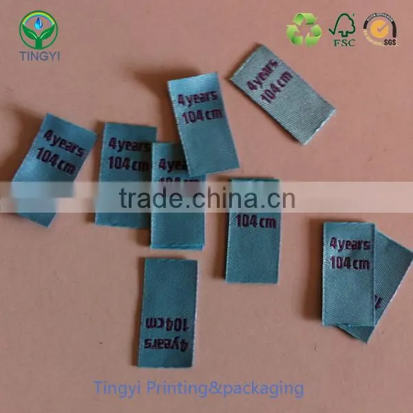 garment size label
