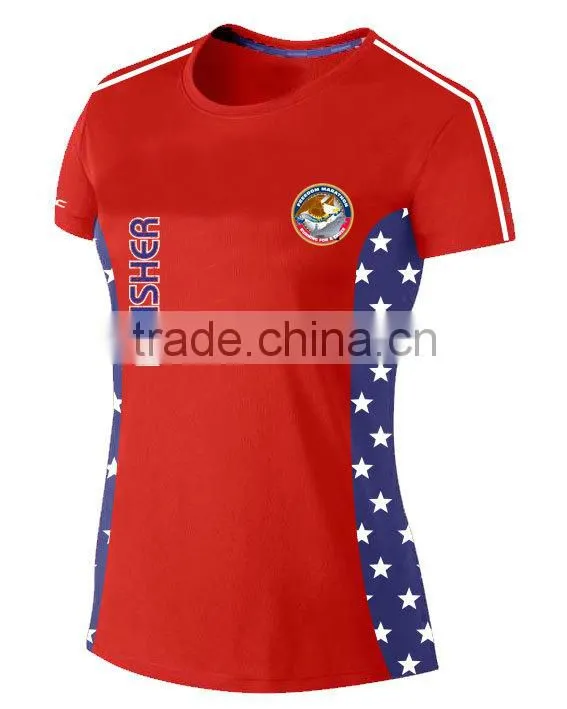 Womens American Flag Short Sleeve Tshirt