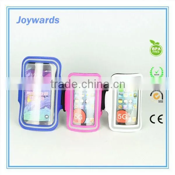 2015 Wholesale custom color high quality PVC sport mobile phone armband case