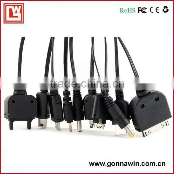 10 in 1 usb universal multi charger cable for mobile phone mp3 mp4