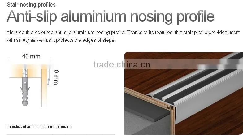 aluminium tile trim for carpet and ceramics angle profile