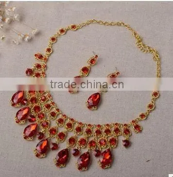 collar pendants fashion clolorful necklace rhinestone jewelry for women dress garment